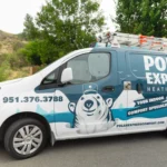 hvac services company van - polar express heating and air