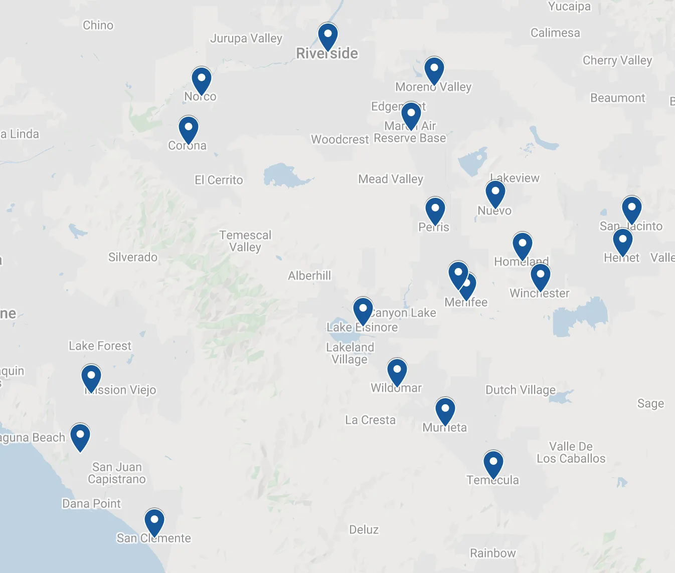 Service Areas